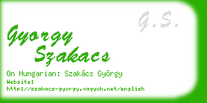 gyorgy szakacs business card