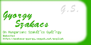 gyorgy szakacs business card